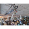 LUSTRE 6 BRANCHES EN METAL DECOR FLORAL
