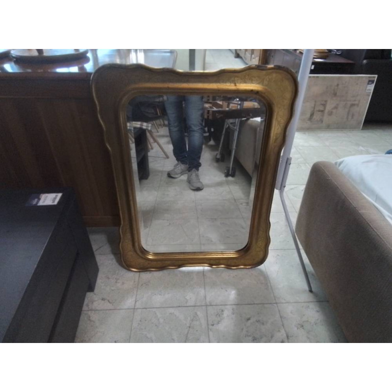 MIROIR BISEAUTÉ CADRE DORÉ 
