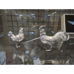 POULE ET COQ EN METAL