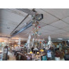 LUSTRE 6 BRANCHES EN METAL DECOR FLORAL
