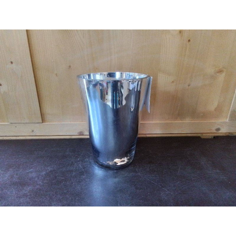 VASE VERRE CHROME