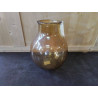 VASE VERRE OCRE