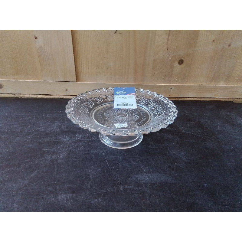PLAT CREUX SUR PIED EN VERRE