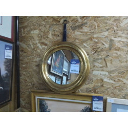MIROIR ROND CADRE DORÉ 39 CM