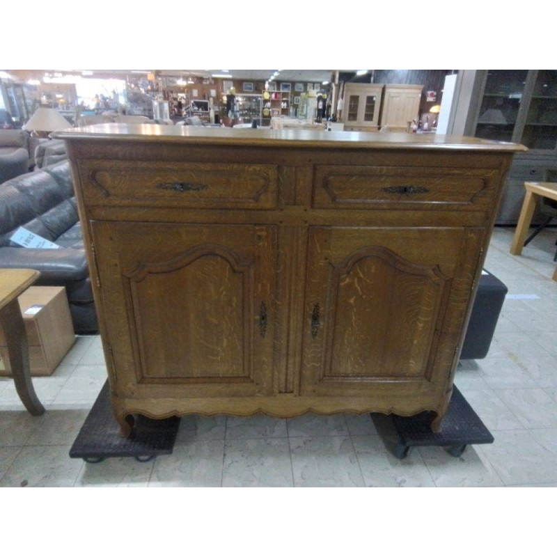 BUFFET CHENE MASSIF 2 PORTES 2 TIROIRS 