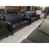 SALON 3+2+1 CUIR NOIR 