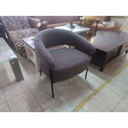 FAUTEUIL CLUB TISSU GRIS 