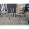 TABLE DE NUIT FER FORGÉ LA PAIRE 