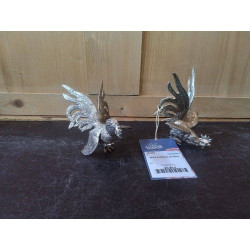PAIRE D\'OISEAUX EN METAL