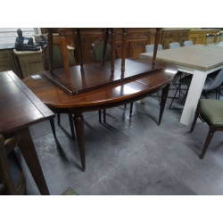TABLE OVALE COULEUR ACAJOU