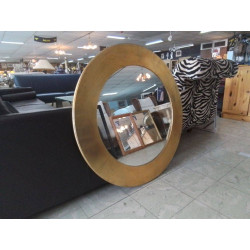 MIROIR ROND CONTOUR DORÉ 