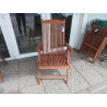 CHAISE DE JARDIN PLIANTE BOIS EXOTIQUE LA PIÈCE 