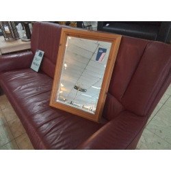 MIROIR BISEAUTÉ CADRE PIN