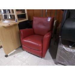 FAUTEUIL CLUB CUIR ROUGE 