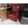 FAUTEUIL CLUB CUIR ROUGE 