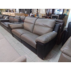 CANAPE 2 PLACES CUIR TAUPE...