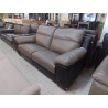 CANAPE 2 PLACES CUIR TAUPE 2 RELAX ELECTRIQUES