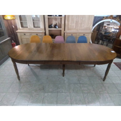 TABLE RONDE CHENE AVEC 4 ALLONGES