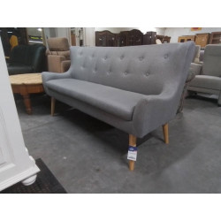 CANAPE 2 PLACES TISSU GRIS...