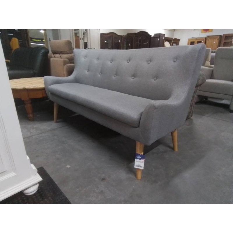 CANAPE 2 PLACES TISSU GRIS JYSK SVELVIK ETAT NEUF