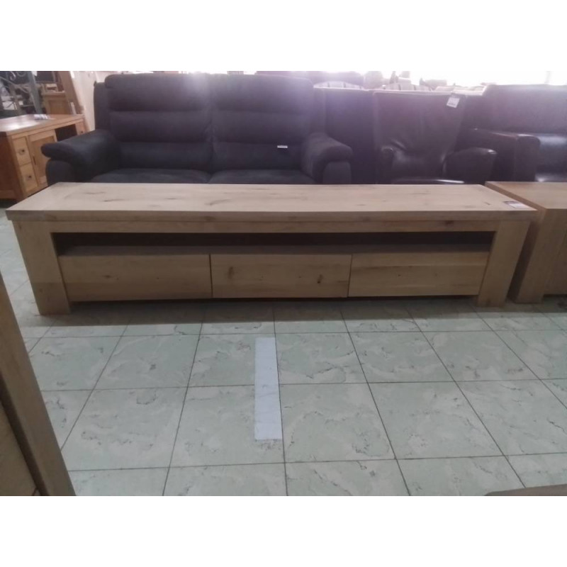 MEUBLE TELE BAS EN CHENE CLAIR