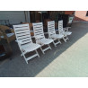 SERIE DE 4 CHAISES DE JARDIN PLIANTES
