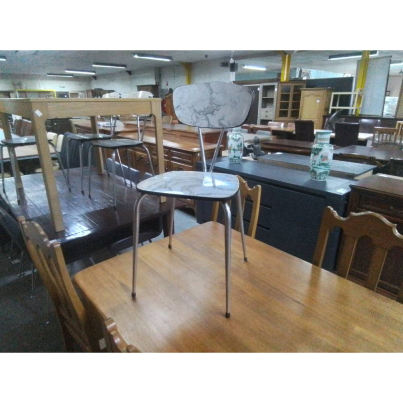 CHAISES FORMICA NOVALUX COURTRAI LOT DE 4 