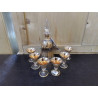 CARAFE & 6 VERRES DORE