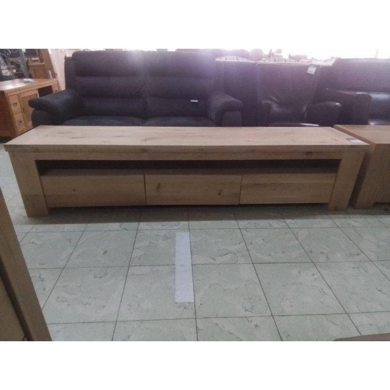 MEUBLE TELE BAS EN CHENE CLAIR