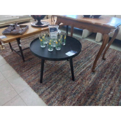 TABLE BASSE RONDE NOIRE
