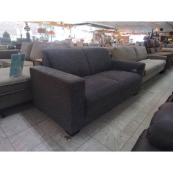 CANAPE 2 PLACES TISSU GRIS 