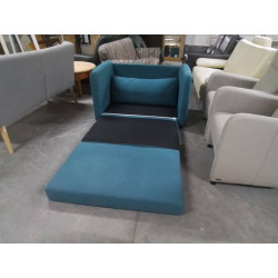 CANAPE LIT TISSU BLEU