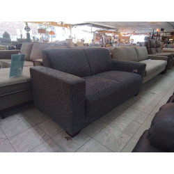 CANAPE 2 PLACES TISSU GRIS 
