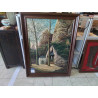 PEINTURE SUR TOILE PIED DU ROCHER DE MARCHE LES DAMES