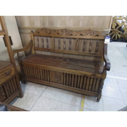 BANC EN TECK AJOURE