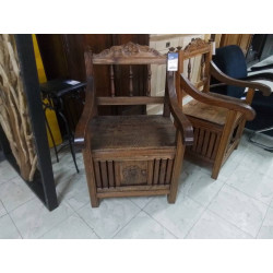 FAUTEUIL EN TECK AJOURE