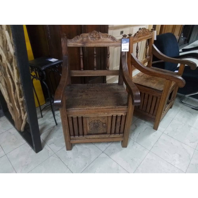 FAUTEUIL EN TECK AJOURE