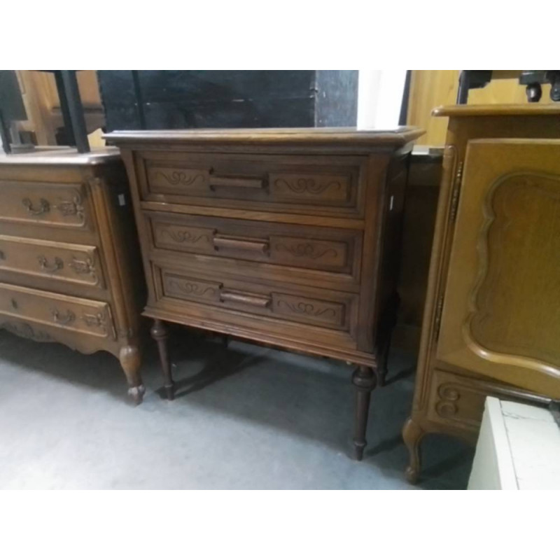 COMMODE CHÊNE 3 TIROIRS