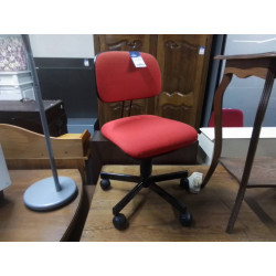 CHAISE DE BUREAU TISSU ROUGE