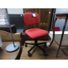 CHAISE DE BUREAU TISSU ROUGE