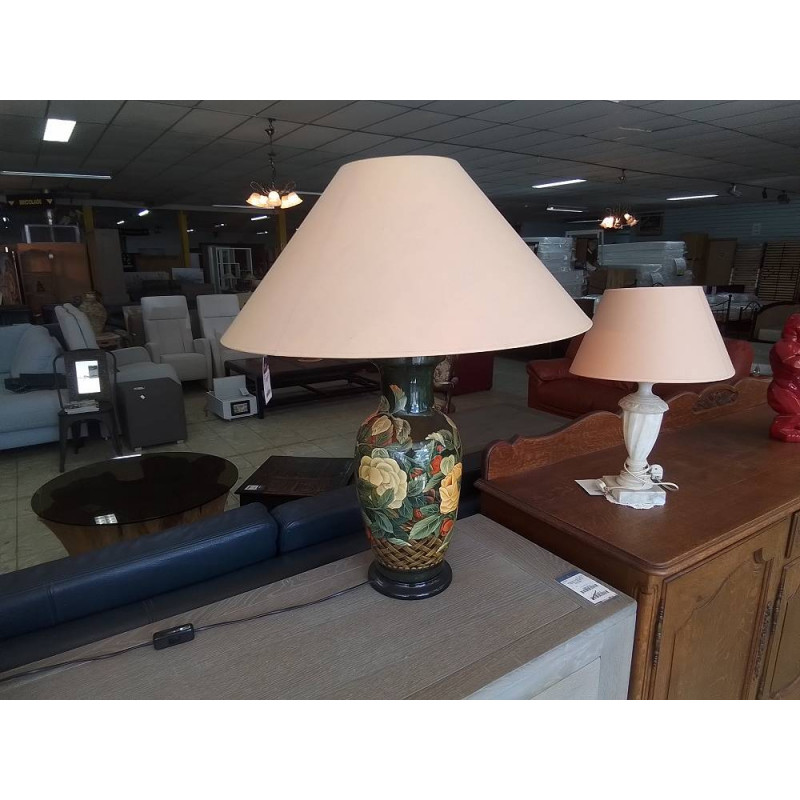 LAMPE DE SALON DECOR FLEURS AMPOULE NON COMPRISE