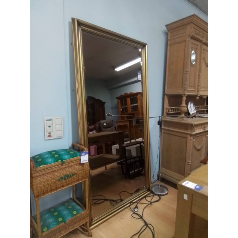 MIROIR RECTANGULAIRE BISEAUTE CADRE DORE