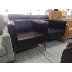 FAUTEUIL CLUB CUIR NOIR 