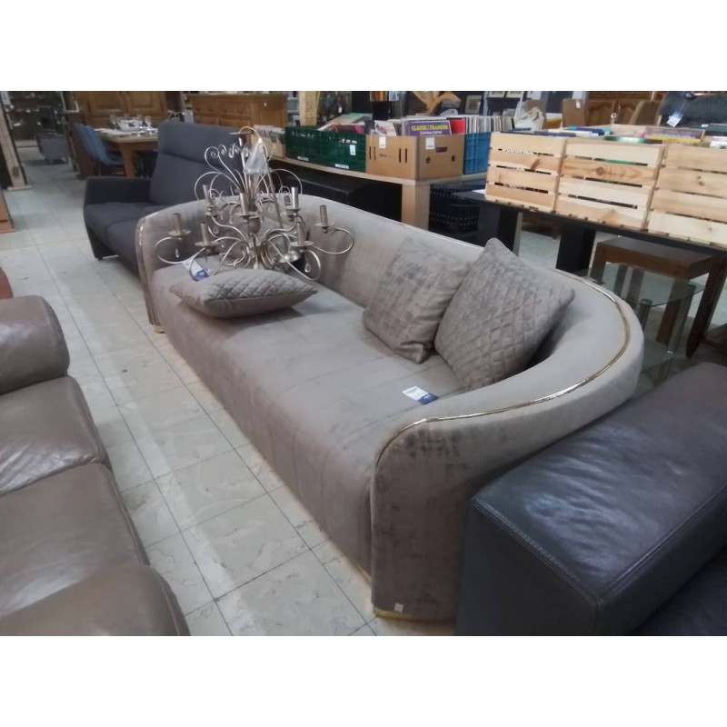 CANAPE 3 PLACES EN TISSU BEIGE