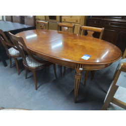 TABLE OVALE MERISIER AVEC...