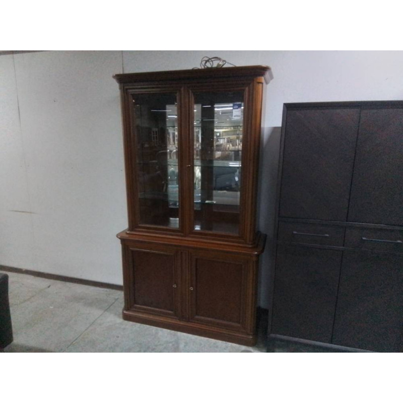 BUFFET 2 CORPS MERISIER VITRÉ 4 PORTES