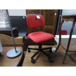 CHAISE DE BUREAU TISSU ROUGE