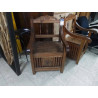FAUTEUIL EN TECK AJOURE