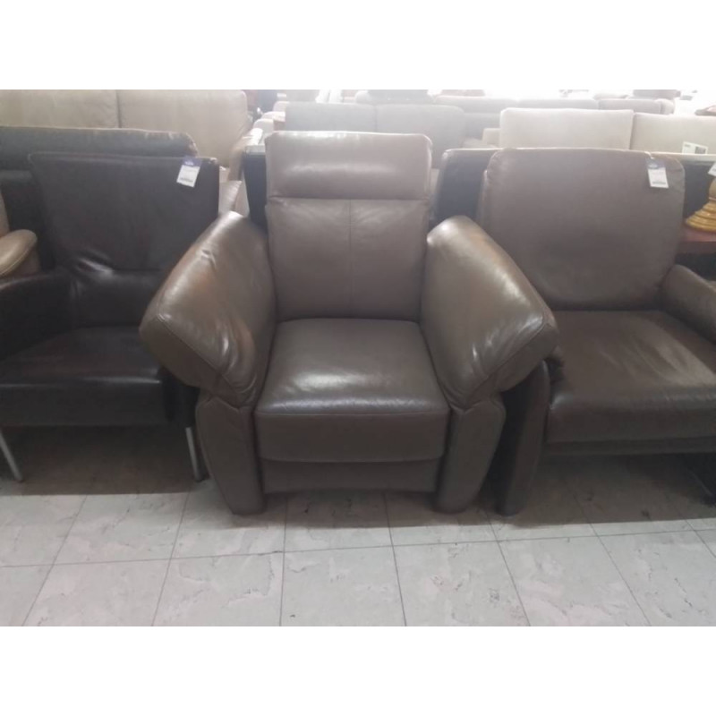 FAUTEUIL CLUB CUIR BRUN 1103