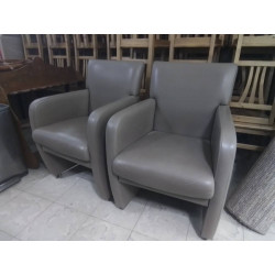 SIEGE SIMILI CUIR GRIS LA...